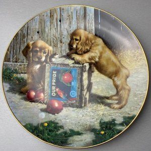 Double Take by Jim Lamb Puppy Playtime Plate